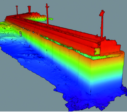 3D point cloud data for port facilities maintenance (breakwaters)