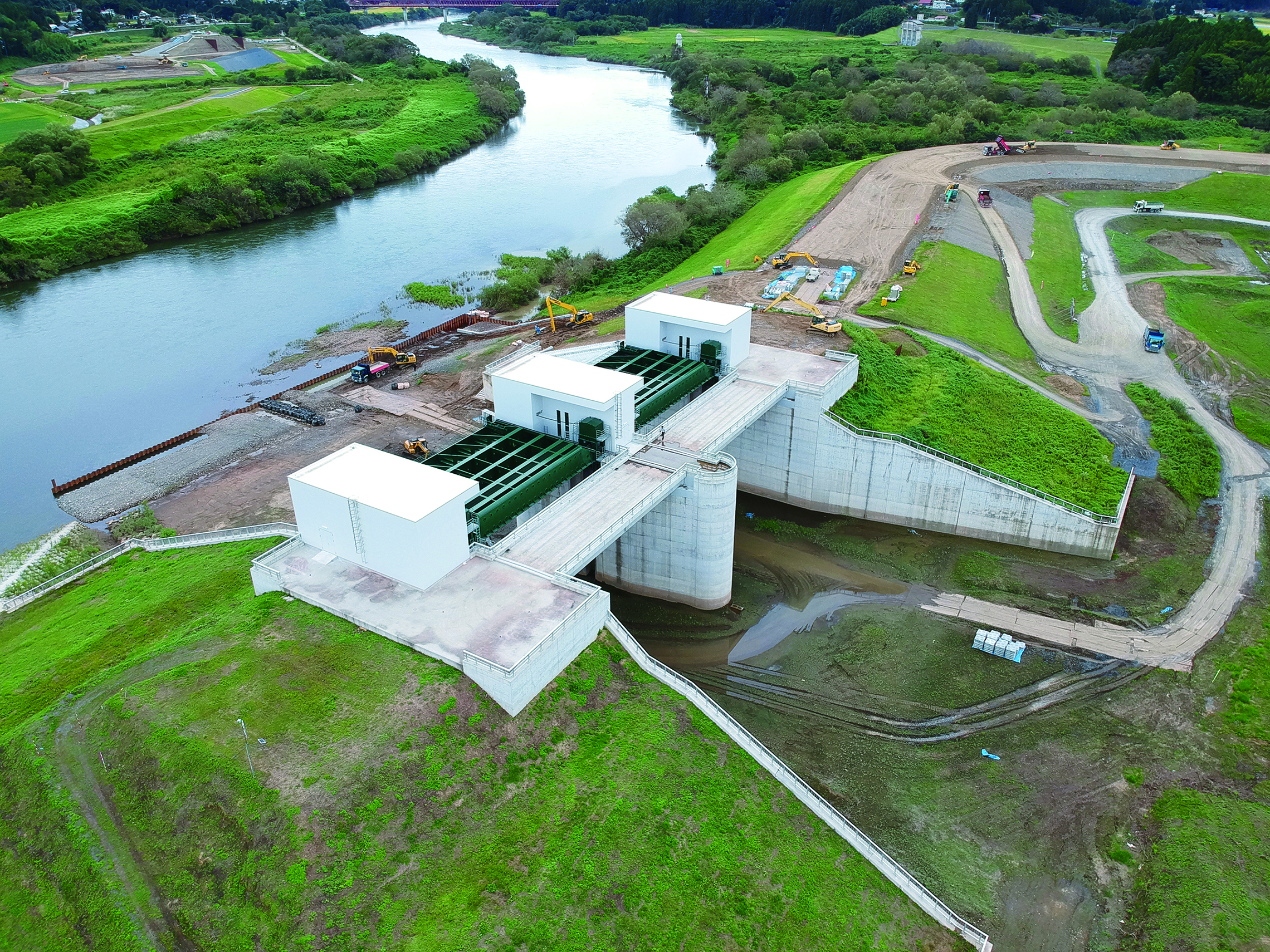 Designing of the floodgate (Kitakami river)