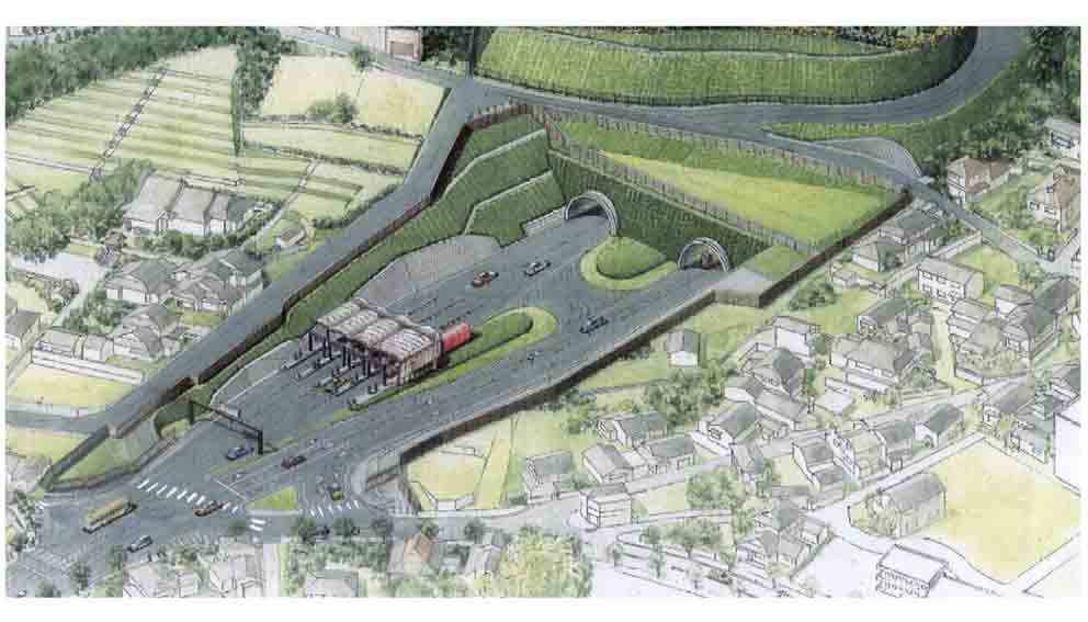 阪神高速道路京都線稲荷山トンネル