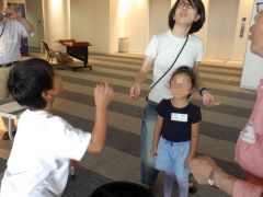 模型を飛ばすことで種子の広がり方を学びました