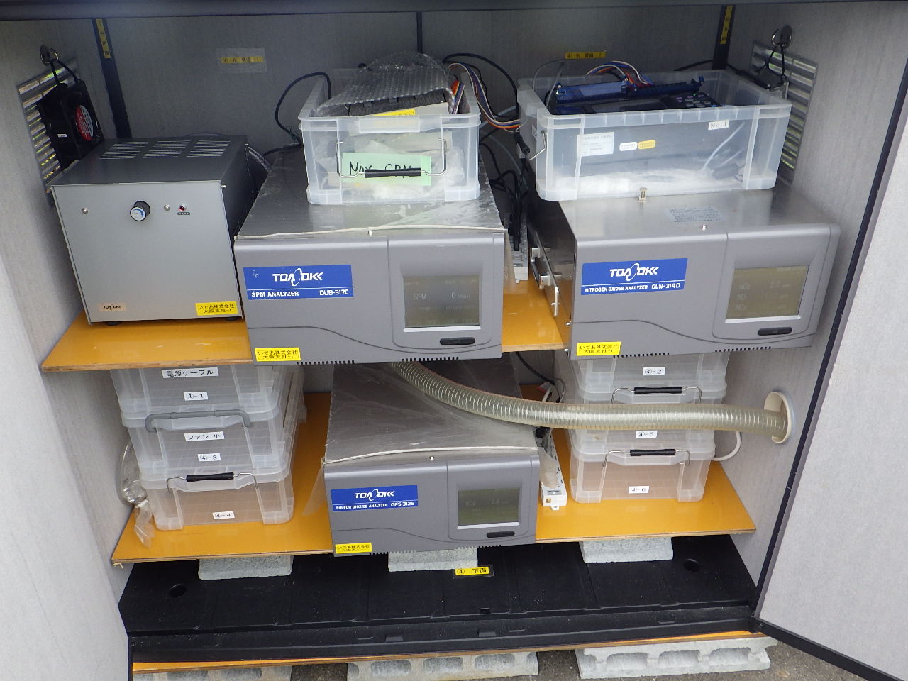 大気環境測定機器(NOxやSPMの連続観測)