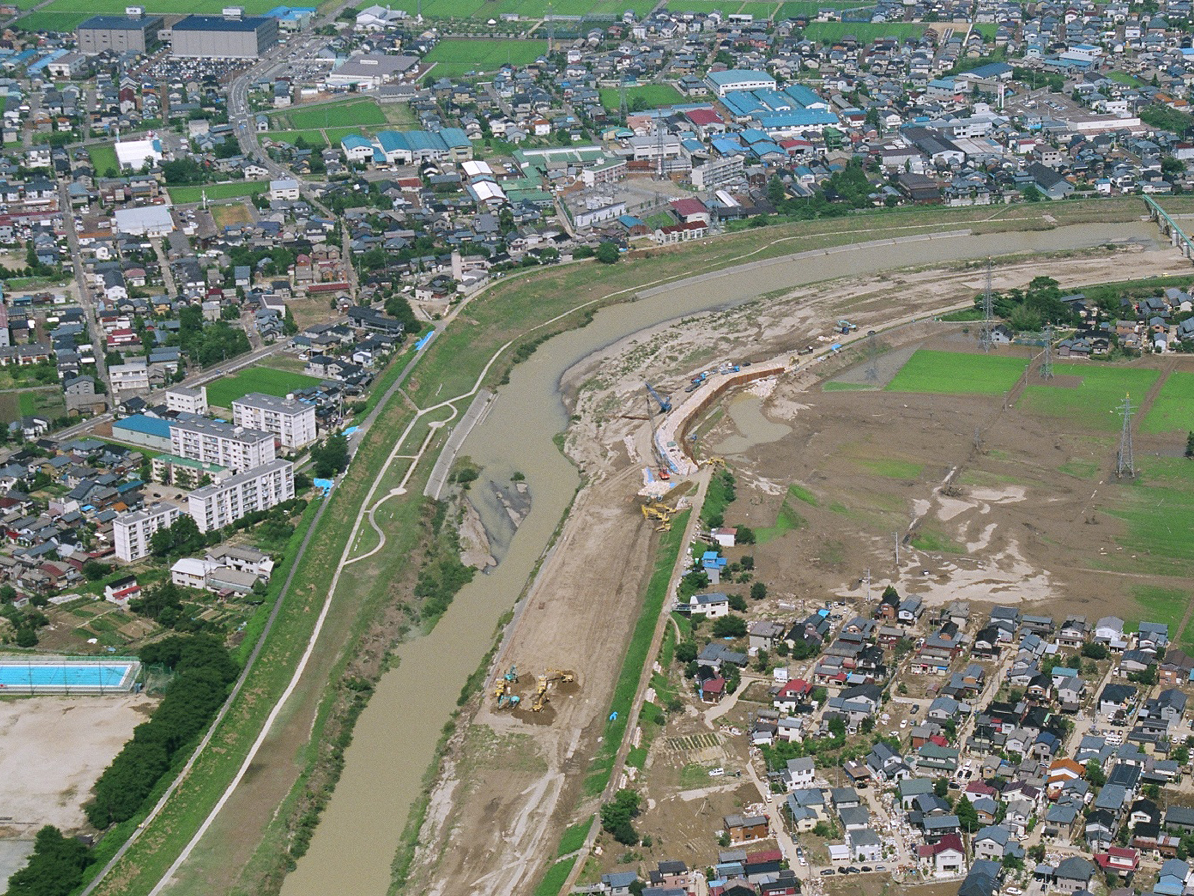 災害時の上空からの被害状況調査
