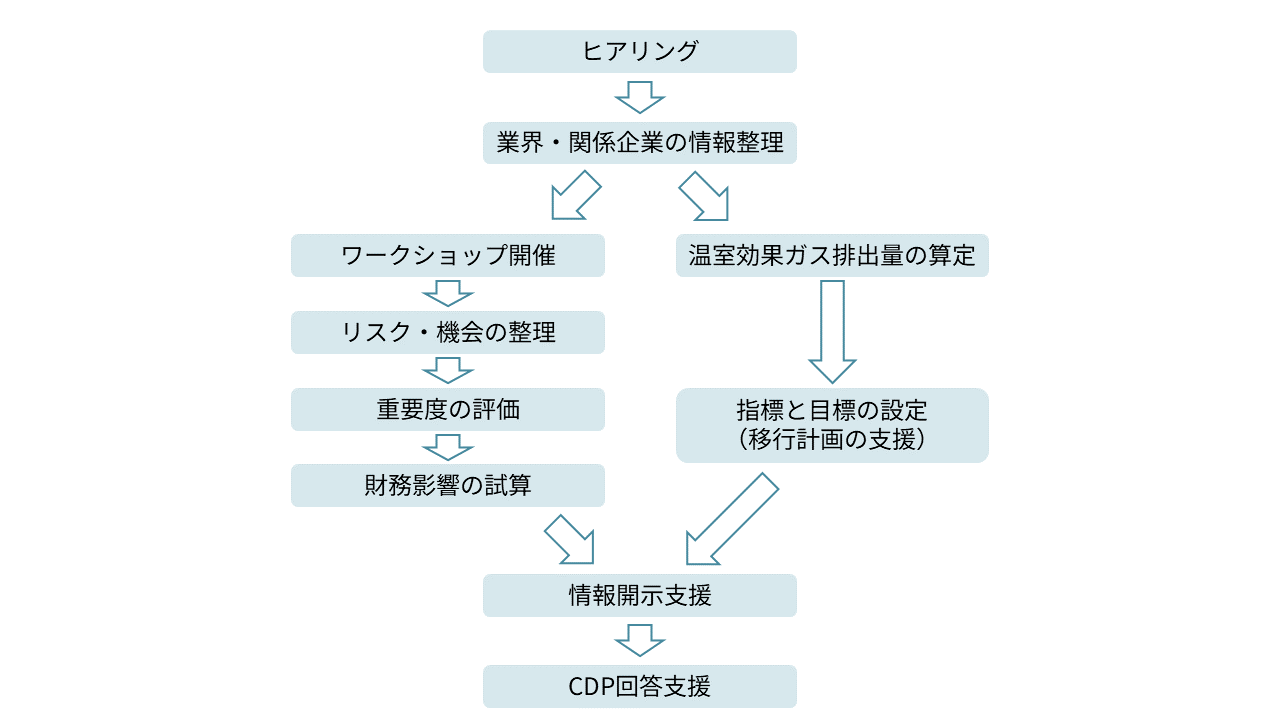 気候変動関連支援のフロー