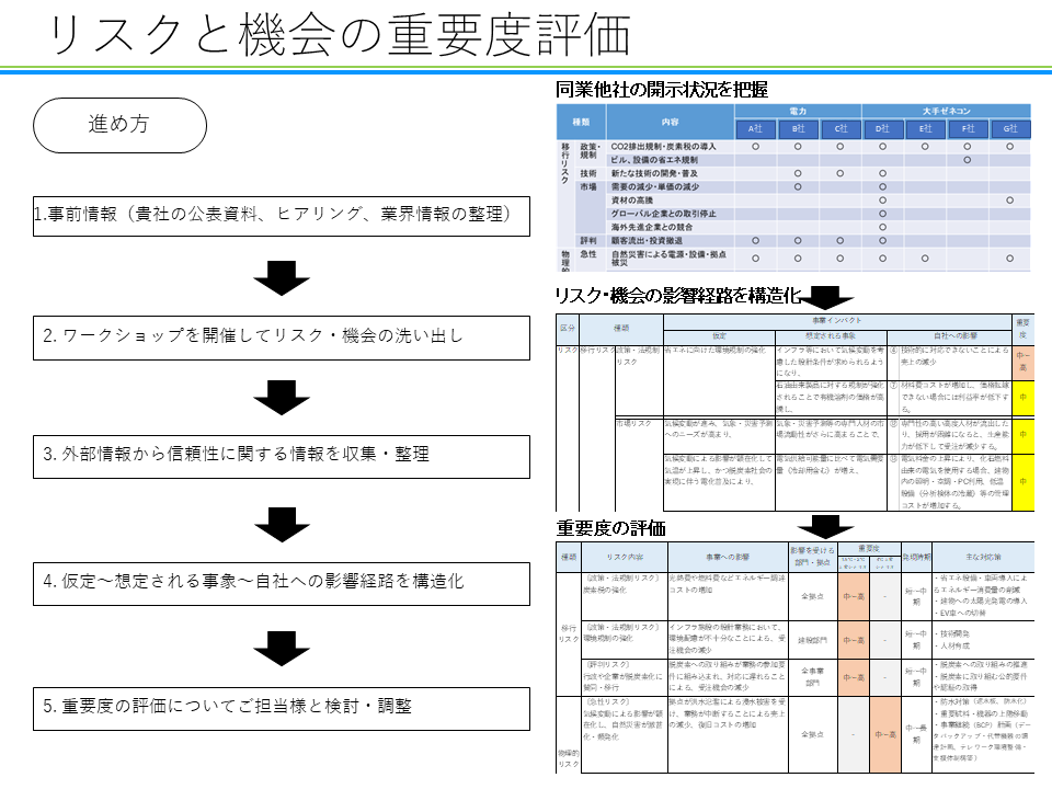 提案書例(リスクと機会の重要度評価)