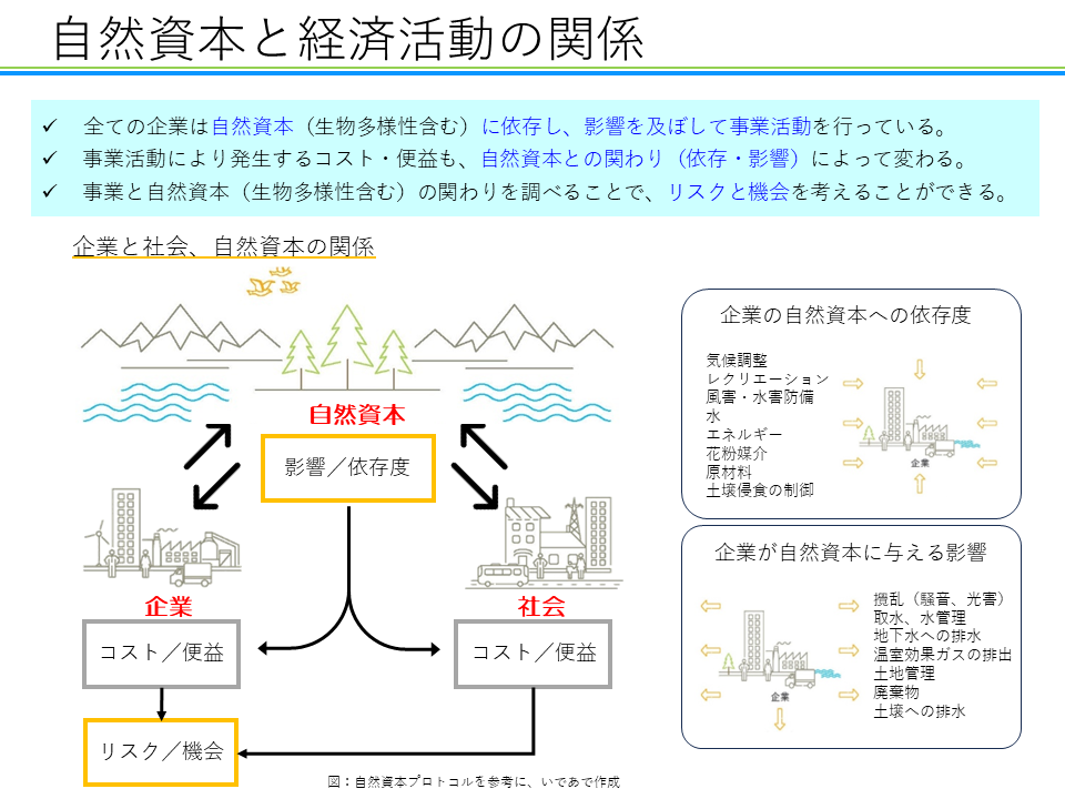 提案書例(自然資本と経済活動の関係)
